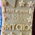 Jimmy Choo Jimmy‎ Choo Black Patent Leather Platform Sandal Cork Wedge Gold Toe Size 38.5/8 Photo 12