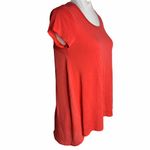 Coral Short Sleeve Stretch Knit High Low Top 27PE Photo 2