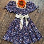 Unique Vintage NWT Retro Navy Mushroom and Rooster Dress MEDIUM Photo 1