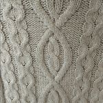 Abercrombie & Fitch VTG Y2K Cable Knit Hoodie Hooded Sweater Cream Medium Photo 4