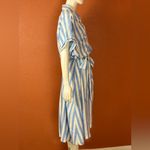 Ava & Viv  Blue and White Striped Midi Dress Photo 7