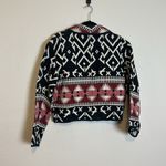 Vintage Flashback‎ Retro 80s 90s Southwestern Aztec Tapestry Cropped Jacket Black Size M Photo 5