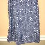 Old Navy  Women’s Linen Blend Blue Chambray White Polka Dots Tank Dress Photo 2