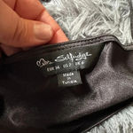 Miss Selfridge crop top womens 2 small black metallic satin bralette festival Photo 2
