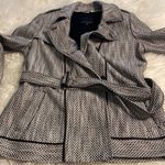 Banana Republic  Black and White Trench Coat size M brand new length 30” bust 36” Photo 11