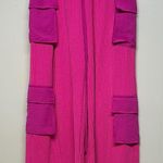 Hot Pink Ribbed Cargo Pants Photo 0