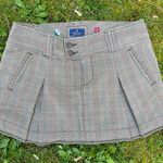American Eagle Y2K  Outfitters vintage brown and blue plaid mini skirt Photo 0