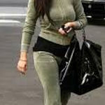 Juicy Couture Two Piece Terry Tracksuit Olive Green XL Y2K Style Hoodie Pants Photo 0