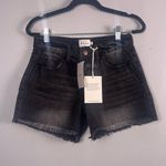 Bohme  Black Denim Shorts frayed hem size 23 new Photo 0
