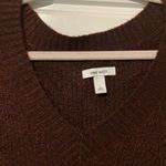 Nine West burgundy soft v-neck sweater Photo 3