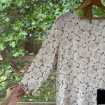 Amour Vert Women's White And Black Printed 100% Silk Mini Dress Size L Photo 2