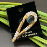 Vintage Regency Accessories Blue Sapphire Rhinestones Brooch Photo 1