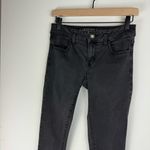 American Eagle  Black Washed Jeggings Sz 4 X-LONG Stretch Denim Photo 3