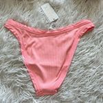 l*space New L* Women’s Ribbed Foley Bikini Bottom bitsy cut Crystal Pink size Large Photo 8