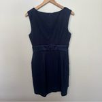 Connected Apparel  Navy Blue Sequins Lace Sheath Dress Tiered Skirt Size 8 Photo 3