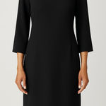 Laura Ashley Vintage  Timeless Classic Black Midi Dress Size 4 Small S Photo 0