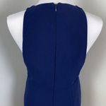 NICHOLAS Navy Crepe Deep V Gathered Sleeveless Dress Size 8 Formal Cocktail Blue Photo 8