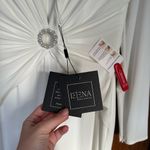 Mac Duggal IEENA FOR  Gathered Pearl Long Sleeve Keyhole Gown Photo 4