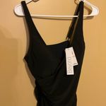 Beyond Control Womens Essentials V Neck One Piece Swim Suit Draped Size 10 NWT Black Photo 6