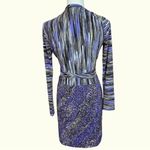 BCBG Max Azria Dress Womens Sz S A Line Wrap Long Sleeve Abstract Formal Party‍‍ Photo 3