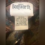 Bonworth  Tapestry Zip Jacket M Petite Boho Paisley Woven Photo 2