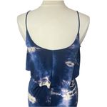White Birch Navy Blue Tie-Dye Sleeveless Maxi Dress Coastal Boho, Small Photo 6