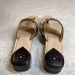 Apostrophe  Leather Upper “Jaclyn” Brown & Tan Women's Thong Sandals Size 7 Photo 2
