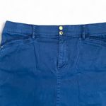 Charter Club  Pant Shop 12 Cotton Spandex Polyester Navy Gold Button Mini Skort Photo 1