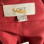 LOFT Outlet Coral Faux‎ Suede Mini Skirt Pockets Women's Size 12 New Fall Red Photo 4