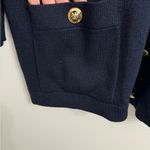 St. John SANTANA KNIT LONG Knit V-Neck Button Front Cardigan Sz L Photo 7