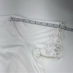 Forever 21 Women’s White Floral Embroidered-Trim Tee Size M Photo 13