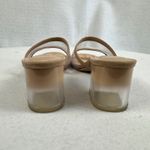 ALDO ‎ Unalenna Clear Strap Block Heel Sandal Mule Women Size 6.5 Beige Nude Photo 3