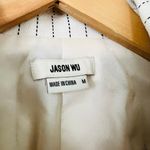 Jason Wu NWT $325  Cropped Pinstripe Women's Blazer Jacket Designer Cream White M Photo 6