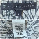 Elliot Lauren Semi Sheer Floral V Neck Gauzy Tier Pocket Dress Large Lightweight Blue Photo 12