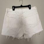 AGOLDE  White Frayed Hem Jean Shorts Photo 1