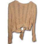 Lane Bryant Gold Lurex Tie Front Cropped Cardigan Size: 18-20 Photo 1