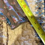 Lucky Brand  Printed Peasant Brown Pink Floral Top Blouse with Lace Trim SP Photo 7