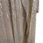 Bohme Böhmé Gold Sequin Maxi Dress Long Sleeve V-Neck Evening Gown Size S NYE Photo 3