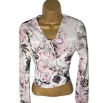 Etiquette Wrap Crop Top Floral Tie Photo 0