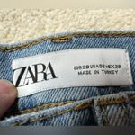 ZARA  Blue Ankle Cropped Distressed Jeans Photo 3