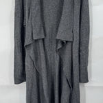 Garnet Hill  Wool Cashmere Blend Cardigan Women Small Gray Open Front Minimalist Photo 0