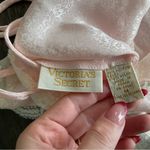 Victoria's Secret Vintage Victoria’s Secret Satin Lace Tie Front Teddy Medium Cream Pink‎ Photo 4