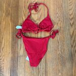ANDIE String Bikini Set Ribbed Flame Red size M NWT/NWOT Photo 3