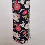 Forever 21  Women's Size Small Black Floral Print Midi Dress With Slit Photo 6