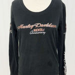 Harley Davidson women’s 105th Anniversary Long Sleeve Shirt Black Size Large‎ Photo 0