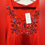 NWT Boho embroidered orange Sundress Women’s Large Photo 1
