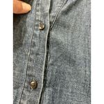 Madewell  Blue Button Front 3/4 Sleeve Denim Dress Size Medium Modest Teacher Photo 4