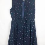 Cals  Blue Chiffon Sheath Floral Dress Photo 2
