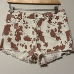 Altar'd State  Brown and White Jean Shorts Photo 0