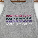 Peloton Go-To Heather Grey Together We Go Far Racerbank Tank Top size Medium NWT Photo 3